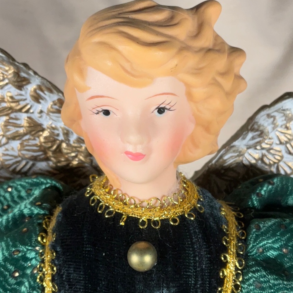 16” Porcelain Angel Tree Topper - Picture 4 of 13